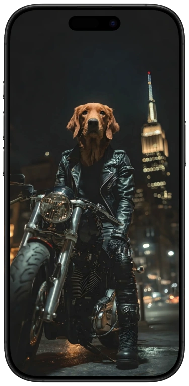 Urban Rider – Custom Pet Biker Wallpaper