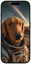 The Mars Explorer | Custom Astronaut Pet Phone Wallpaper