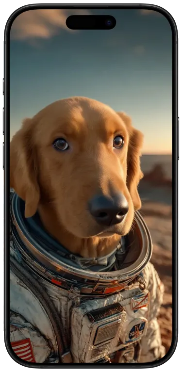 The Mars Explorer as funny custom pet phone wallpaper